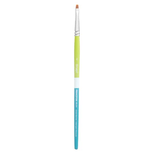 Princeton Art & Brush Co; Princeton™ Snap!™ Series 9950 Synthetic Short Handle Chisel Blender Brush, Size 2; Category:Synthetic; Image:1